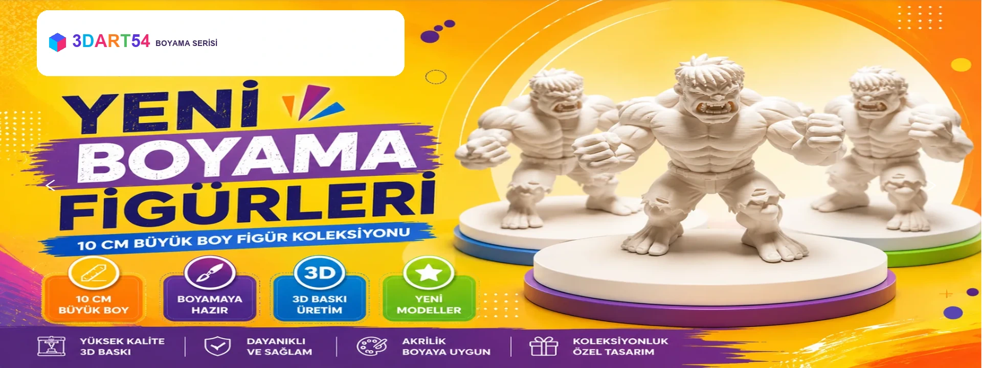 3DART54 yeni boyama figürleri reklamı