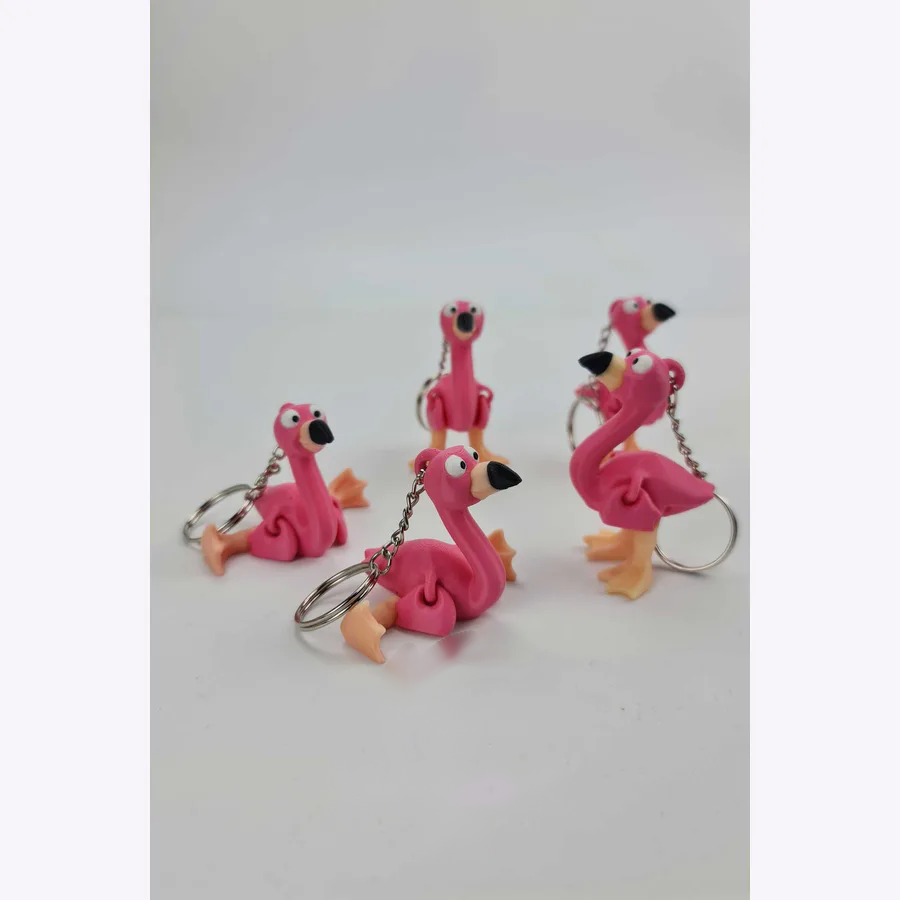 Hareketli Sevimli Flamingo Anahtarlık ürün görseli