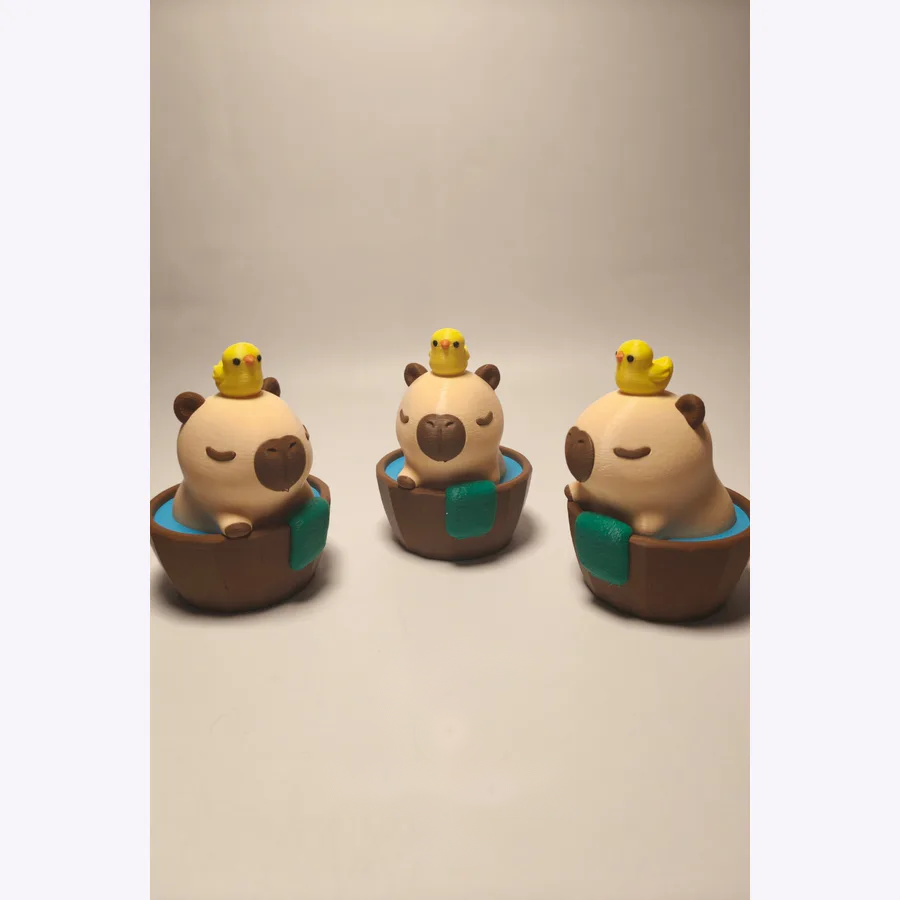 Capybara Banyosu Figür ürün görseli